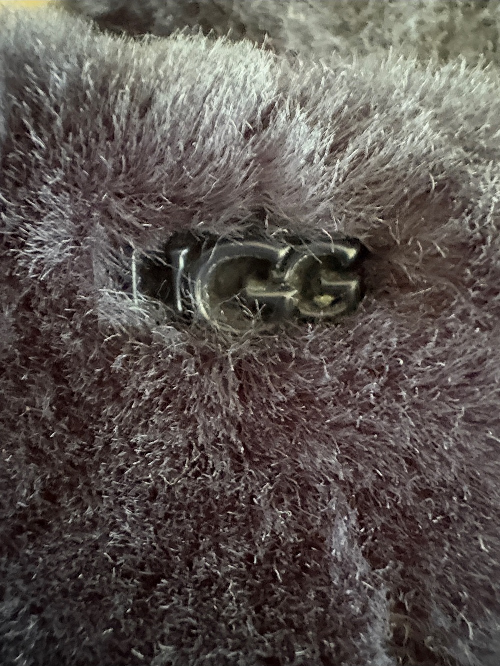 UGG Cozette Women's Grey Plush Slide Slippers - Picture 3 of 6